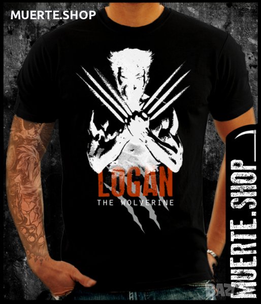 Черна тениска с щампа LOGAN THE WOLVERINE, снимка 1