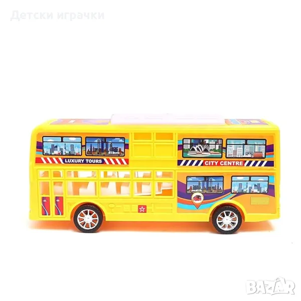 Детски двуетажен Автобус фрикционен , снимка 1
