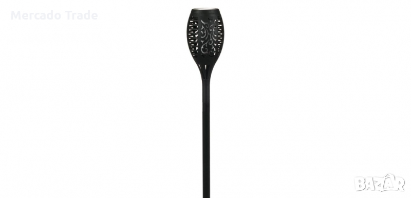 Соларна лампа, факла с изкуствем пламък, 49см, снимка 1