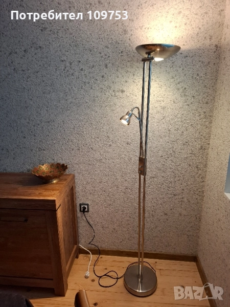 Метална Стояща подова лампа h=180см, снимка 1