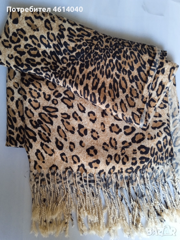 Шал с ресни 165 см * 65 см Шалове, снимка 1