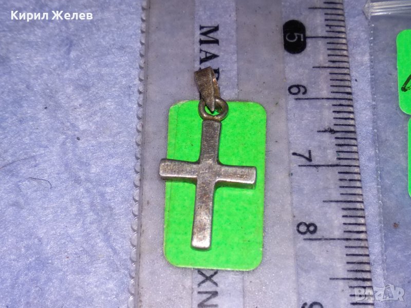 СТАРО СРЕБЪРНО СТИЛНО КРЪСТЧЕ СРЕБРО 925 ПРОБА КРЪСТ 29702, снимка 1