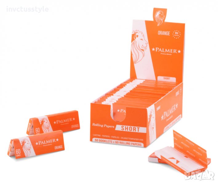 PALMER Short Orange - Листчета за цигари - Цена за 1бр., снимка 1