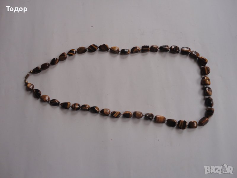 Колие гердан от камъни тигрово око , снимка 1