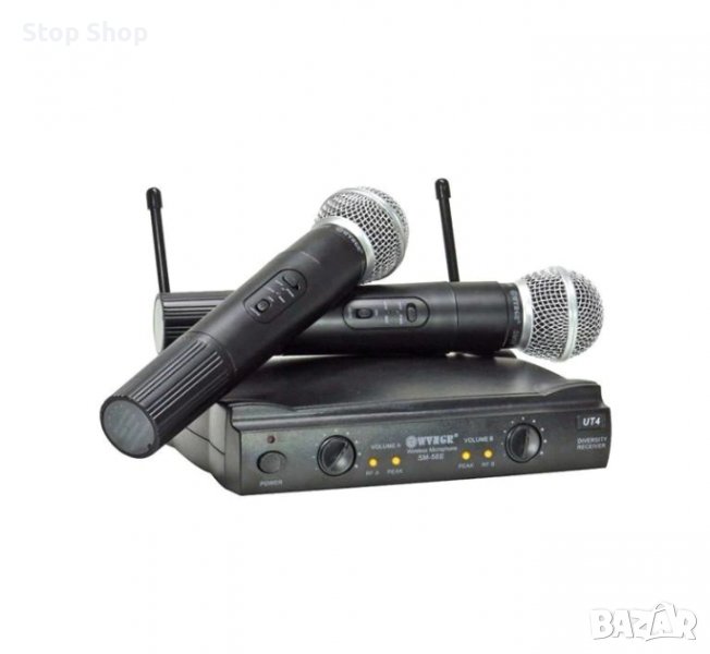 Комплект професионална система SM-58 II, 2 безжични микрофона, 100м, снимка 1