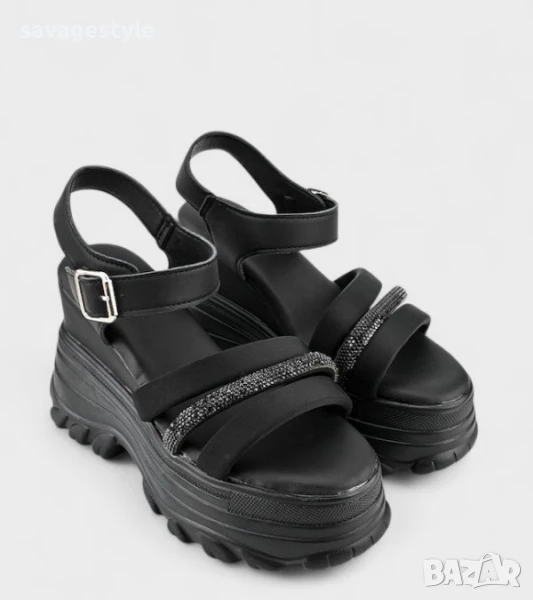 Дамски летни обувки сандали на платформа , снимка 1