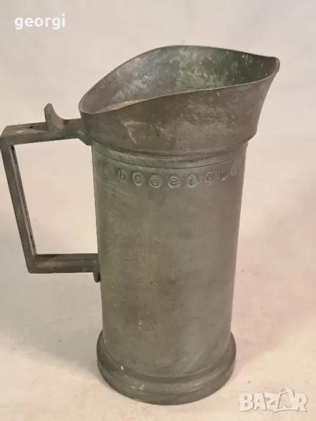 холандска цинкова мярка за течности 0,5 литра       18/5, снимка 1