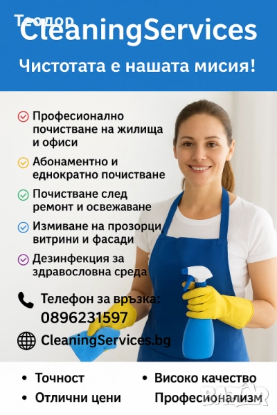 Професионално почистване на апартаменти, снимка 1