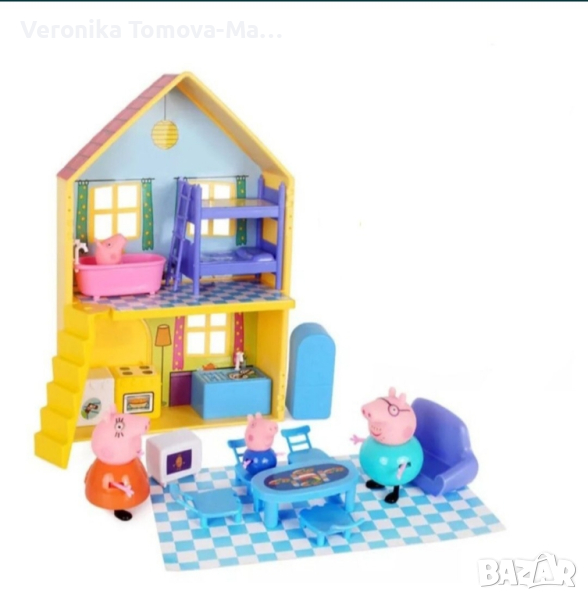 Къщата на Пепа пиг с 4 фигурки , снимка 1