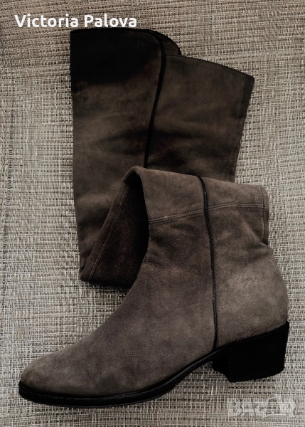 TRUMAN’S високи чизми от естествен велур, снимка 1