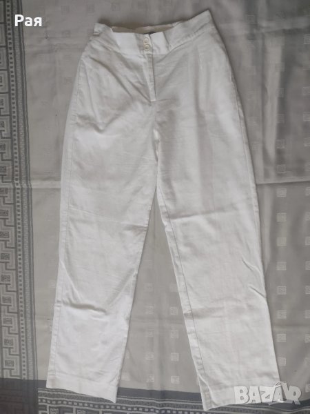 Бял панталон лен / памук Bileyana Barzakova, снимка 1