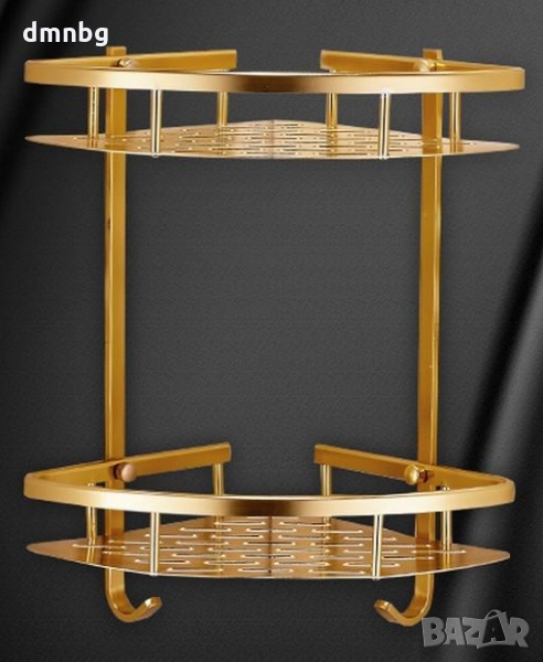 Триъгълна алуминиева етажерка - двойна R14G, снимка 1