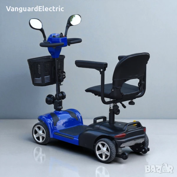Инвалидна четириколка електрическа Max Electric BL1 350W - Blue, снимка 1
