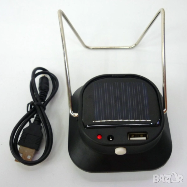 Соларна LED лампа с карабинер  , снимка 1