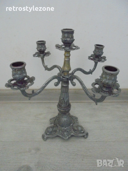 № 8241 Стар свещник в бароков стил  , снимка 1