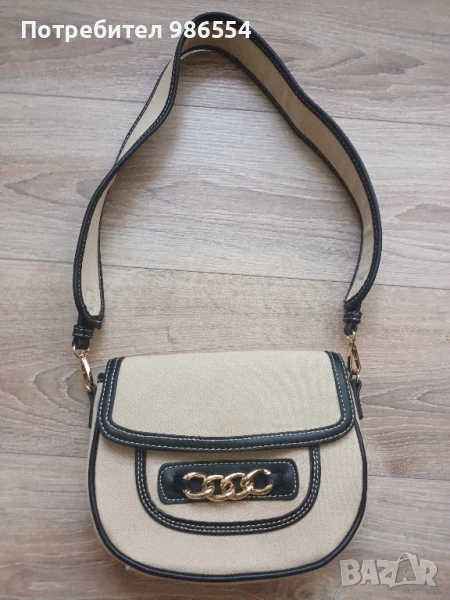 Нова дамска бежова чанта, снимка 1
