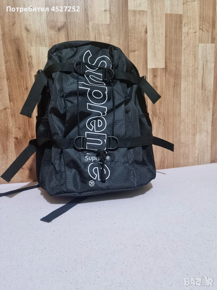 Supreme Backpack Black – Стрийт раница с Cordura материя (Нова), снимка 1