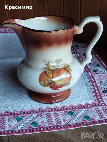 Mayfayre Staffordshire England Pottery❤️  Плодова и много симпатична кана , снимка 1