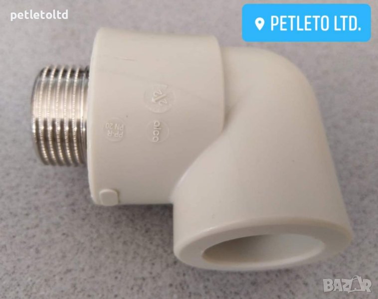PP-R PN20 Коляно Ф 32 мм Х 1” с външна резба (Чехия) , снимка 1