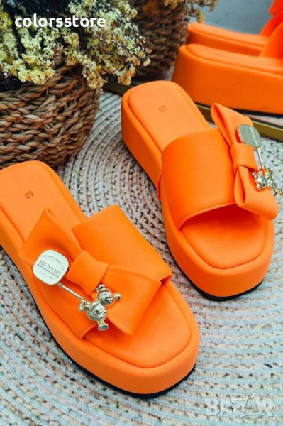 Дамски чехли -оранжеви кодVL77M, снимка 1