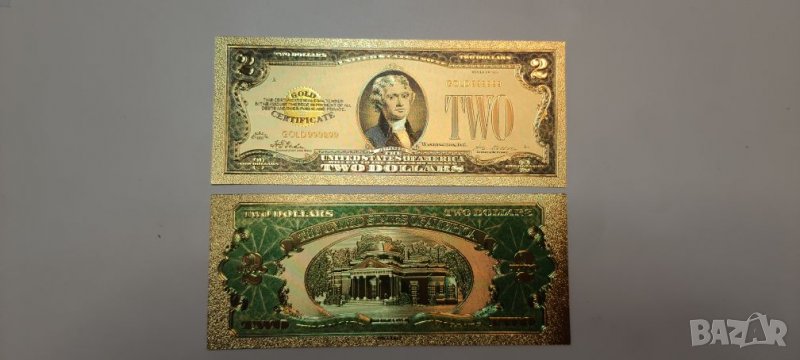 2 позлатени долара, снимка 1