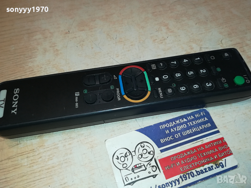 SONY BLACK TV REMOTE CONTROL 0603241640, снимка 1