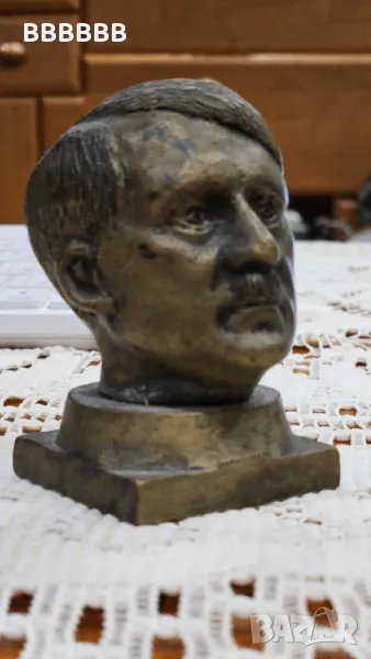 СТАРА БРОНЗОВА ПЛАСТИКА НА ХИТЛЕР , снимка 1