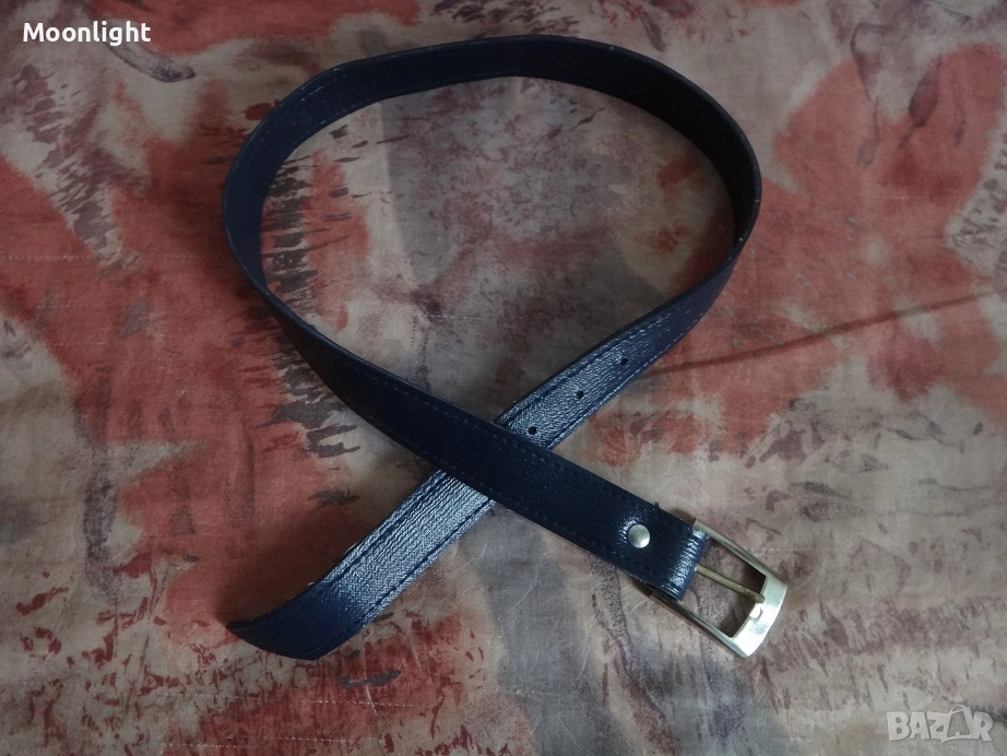 Син кожен колан, снимка 1
