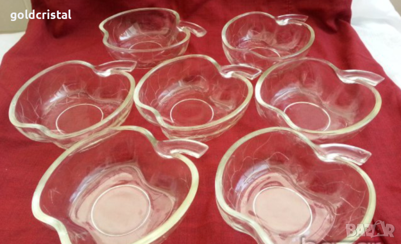  ретро стъклени  купички чинии , снимка 1