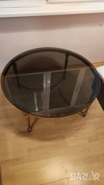 Холна маса, месинг и стъкло, Германия. , снимка 1