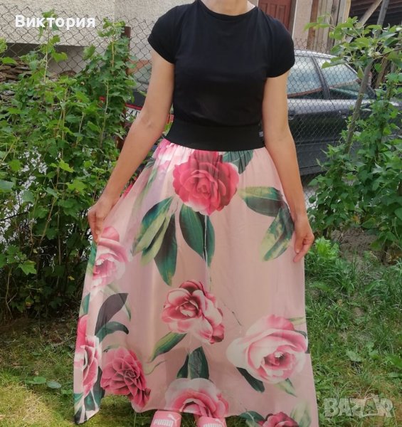 Дълга рокля на цветя, снимка 1