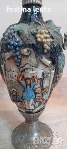 Италианска винтидж ваза/декантер, снимка 3 - Декорация за дома - 51595202