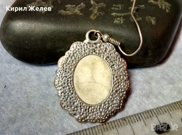 ШАРМАНТНА СРЕБРИСТА БОХО СТИЛ ВИНТИДЖ ОБЕЦА ПОДХОДЯЩА и За АРТ ВИСУЛКА / МЕДАЛЬОН 48809, снимка 6 - Обеци - 48842334