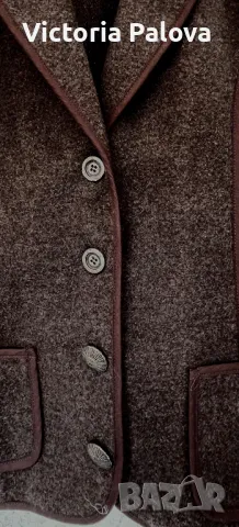 Модерно късо яке/сако KENNY S цвят шоколад, снимка 6 - Якета - 48775618