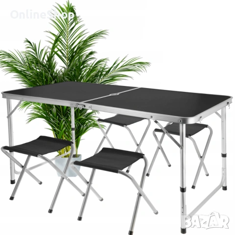 Сгъваема къмпинг маса с 4 стола, снимка 15 - Къмпинг мебели - 53263603