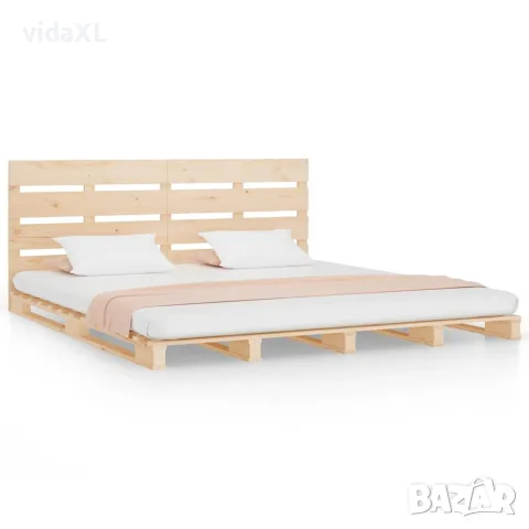vidaXL Рамка за легло без матрак 200x200 см масивна чамова дървесина
