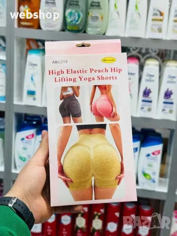 Дамски къси панталони за Фитнес и Йога с висока талия за повдигане на дупето, снимка 1
