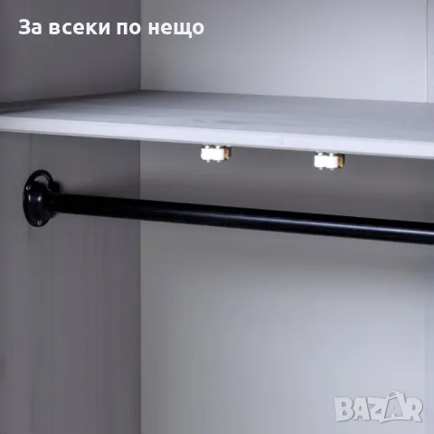 Гардероб с 3 врати, сив, 118x50x171,5 см, бор, Panama Range, снимка 2 - Гардероби - 47287002