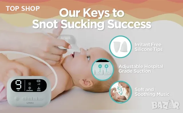 Професионален бебешки аспиратор за нос Booger BC027, снимка 8 - Бебефони - 48773317