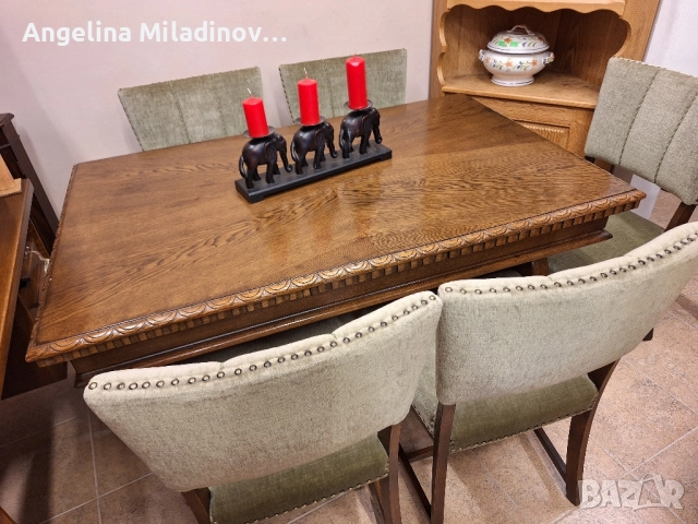 УНИКАТ! Маса за трапезария с богата дърворезба 