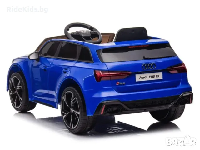 Audi RS6 12V – Детска акумулаторна кола, Синя, EVA гуми, снимка 4 - Детски велосипеди, триколки и коли - 49743701