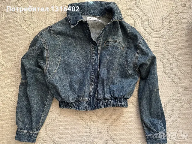 Дънково яке Zara размер XS, снимка 1