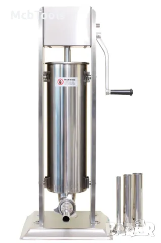 Професионална пълначка за месо от неръждаема стомана 5 литра, снимка 2 - Друго търговско оборудване - 47572921