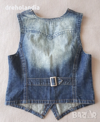 Дамски дънков елек – M  , снимка 2 - Елеци - 51725277