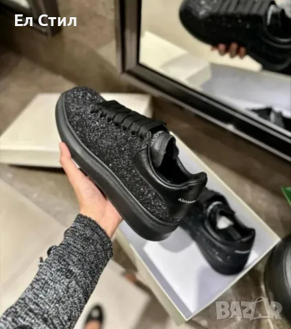 💎Дамски Сникърси Alexander McQueen - Цвят Черно с Камъчета 36 37 38 Цена:66€ Еконт, снимка 8 - Маратонки - 52240813