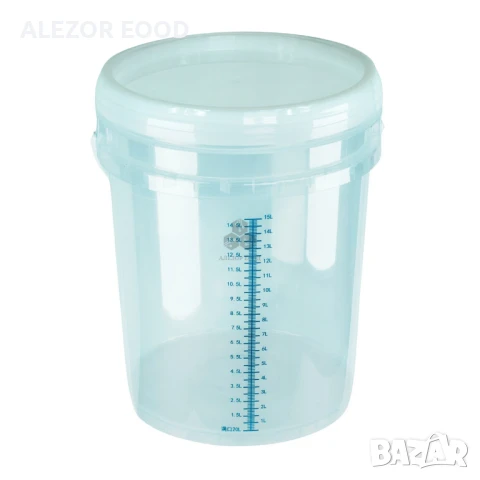 Прозрачна пластмасова градуирана кофа, Обем 20л. Деление 100 мл.,4351, снимка 3 - Друго търговско оборудване - 50699333