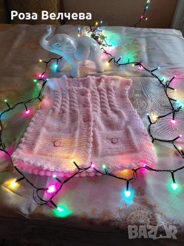 Ръчно плетен комплект за момиче, снимка 8 - Детски комплекти - 52592658