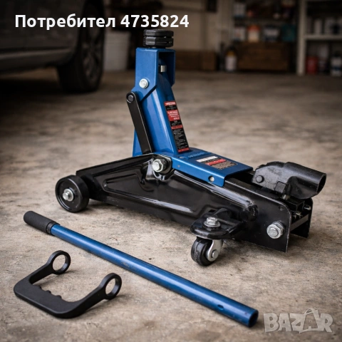 Хидравличен крик крокодил 3 тона- мобилен с колела