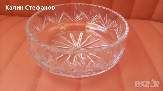 Стилна кристална кръгла бонбониера, снимка 1