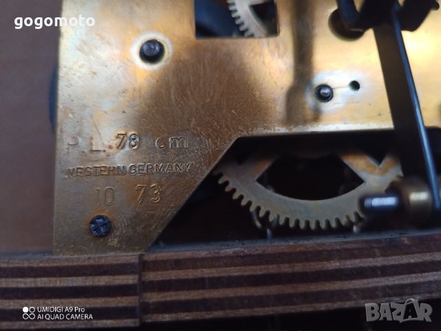 Стар паркетен часовник Tempus Fugit с махало и тежестти,Стар ретро винтидж арт старинен,Grandfather , снимка 8 - Антикварни и старинни предмети - 41904228